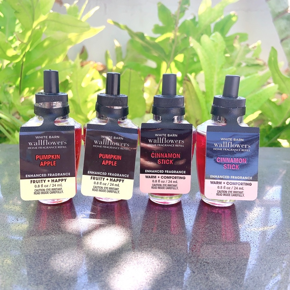 BBW Pumpkin apple & Cinnamon stick wallflower refills set